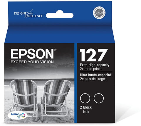 Epson (127) Stylus NX530 NX625 Workforce 60 545 630 633 635 645 840 845 3520 3540 7010 7510 7520 DURABrite Ultra Extra High Capacity Black Ink Cartridge (945 Yield)