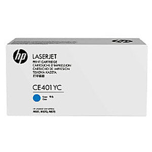 HP 507A (CE401YC) Color LaserJet M551 Enterprise 500 MFP M570 M575 M575c Optimized Yield Cyan Original LaserJet Contract Toner Cartridge (7800 Yield)